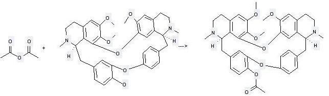 Berbamine can be used to produce berbamine acetate ester